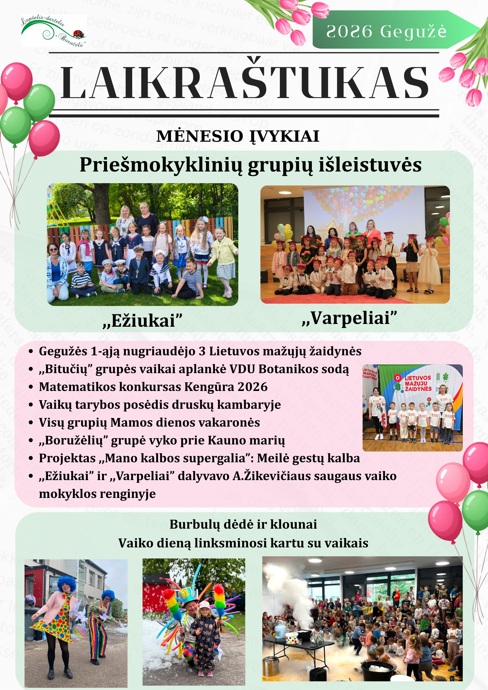 Laikraštukas Boružėlės naujienos Gegužė